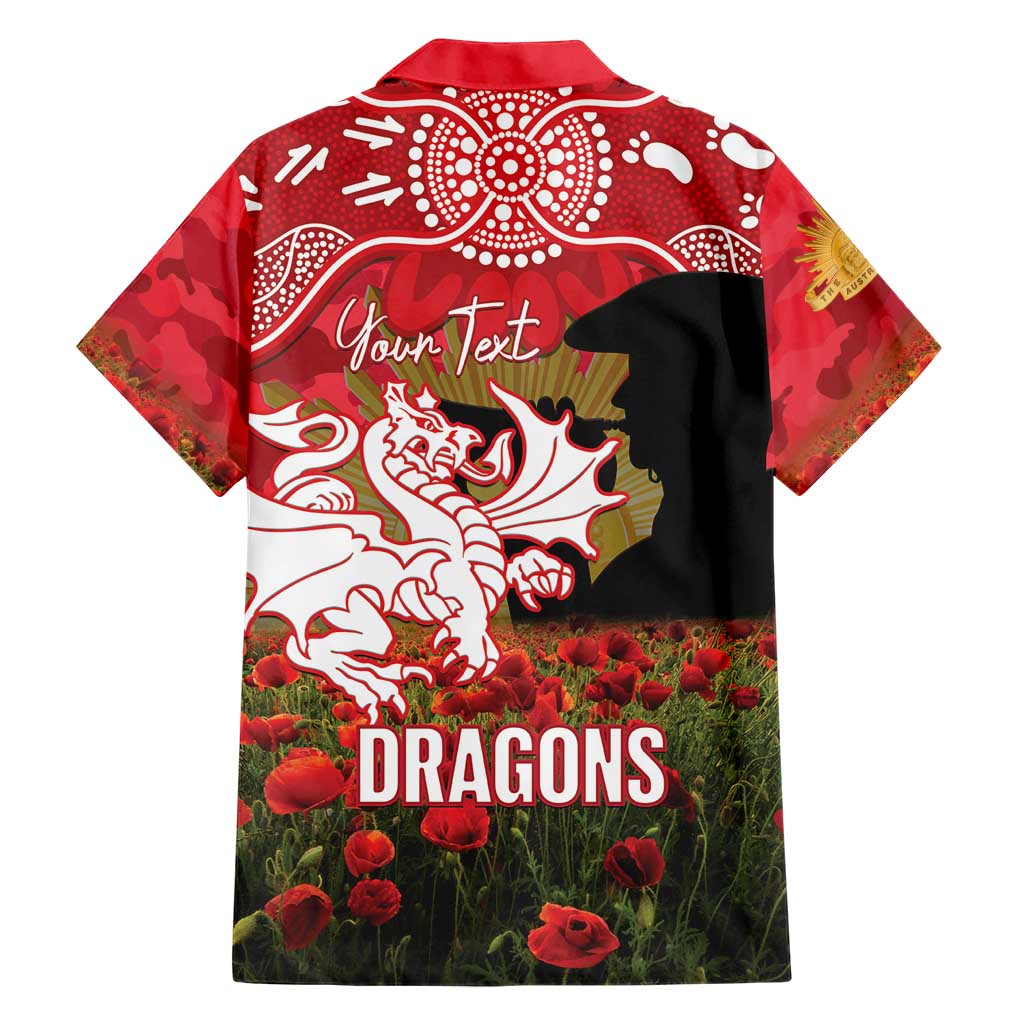 Personalised Dragons Rugby ANZAC Day Family Matching Puletasi and Hawaiian Shirt Last Post Poppy We Will Remember Them