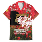Personalised Dragons Rugby ANZAC Day Family Matching Short Sleeve Bodycon Dress and Hawaiian Shirt Last Post Poppy We Will Remember Them