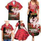 Personalised Dragons Rugby ANZAC Day Family Matching Summer Maxi Dress and Hawaiian Shirt Last Post Poppy We Will Remember Them