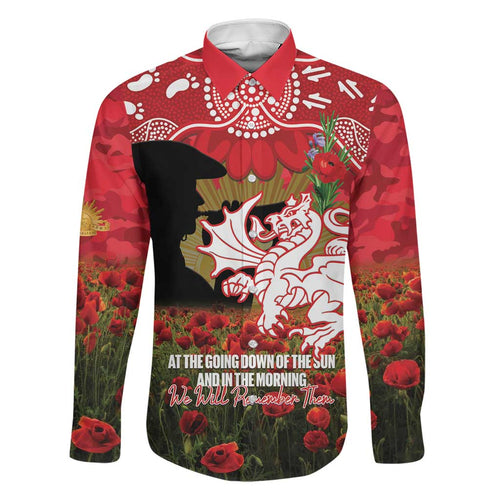 Personalised Dragons Rugby ANZAC Day Family Matching Summer Maxi Dress and Hawaiian Shirt Last Post Poppy We Will Remember Them