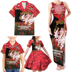 Personalised Dragons Rugby ANZAC Day Family Matching Tank Maxi Dress and Hawaiian Shirt Last Post Poppy We Will Remember Them