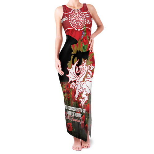 Personalised Dragons Rugby ANZAC Day Family Matching Tank Maxi Dress and Hawaiian Shirt Last Post Poppy We Will Remember Them