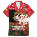 Personalised Dragons Rugby ANZAC Day Hawaiian Shirt Last Post Poppy We Will Remember Them