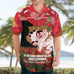 Personalised Dragons Rugby ANZAC Day Hawaiian Shirt Last Post Poppy We Will Remember Them