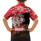 Personalised Dragons Rugby ANZAC Day Hawaiian Shirt Last Post Poppy We Will Remember Them