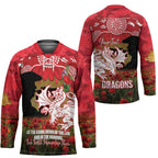 Personalised Dragons Rugby ANZAC Day Hockey Jersey Last Post Poppy We Will Remember Them