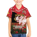 Personalised Dragons Rugby ANZAC Day Kid Hawaiian Shirt Last Post Poppy We Will Remember Them