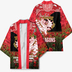 Personalised Dragons Rugby ANZAC Day Kimono Last Post Poppy We Will Remember Them