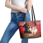Personalised Dragons Rugby ANZAC Day Leather Tote Bag Last Post Poppy We Will Remember Them