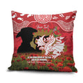 Personalised Dragons Rugby ANZAC Day Pillow Cover Last Post Poppy We Will Remember Them