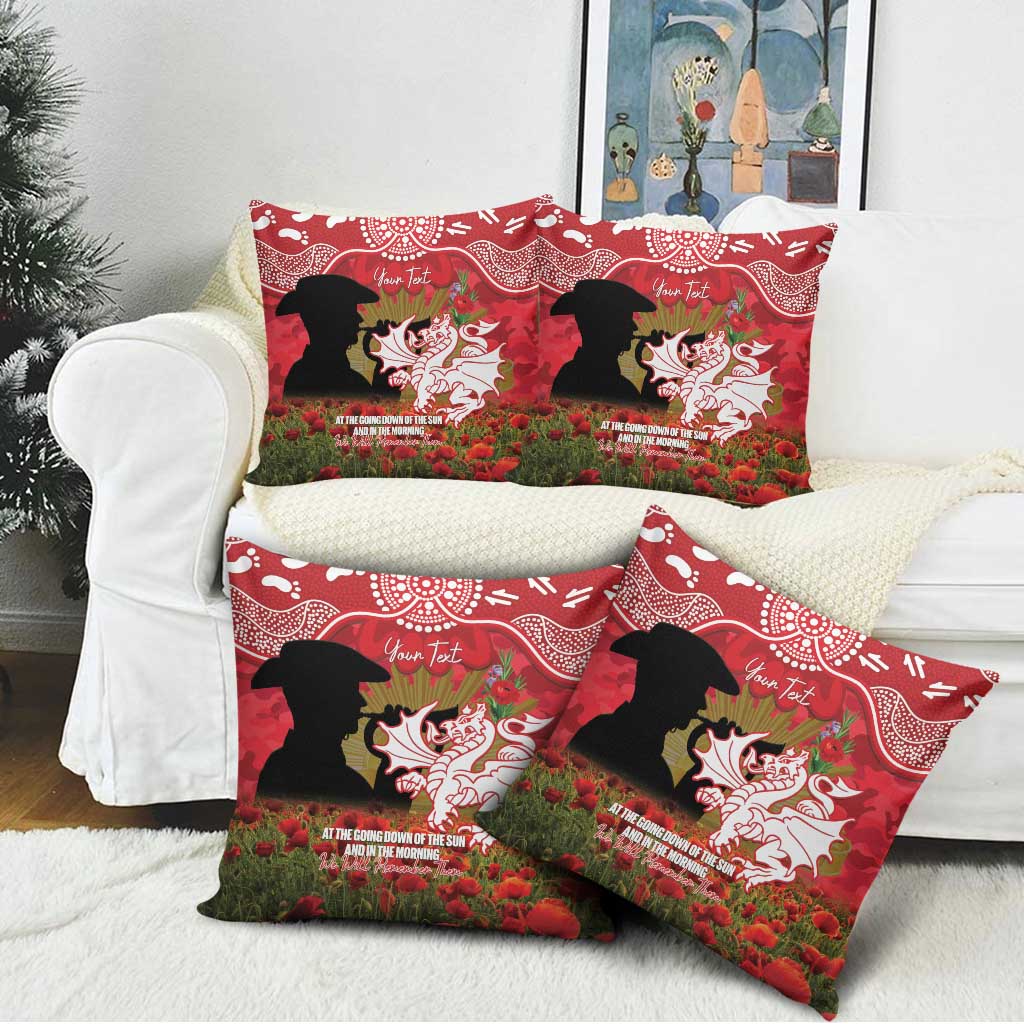 Personalised Dragons Rugby ANZAC Day Pillow Cover Last Post Poppy We Will Remember Them