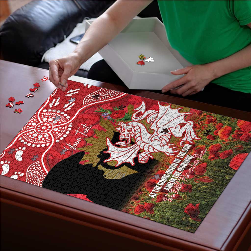 Personalised Dragons Rugby ANZAC Day Puzzle Last Post Poppy We Will Remember Them