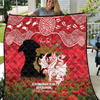 Personalised Dragons Rugby ANZAC Day Quilt Last Post Poppy We Will Remember Them