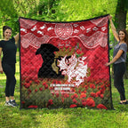 Personalised Dragons Rugby ANZAC Day Quilt Last Post Poppy We Will Remember Them