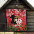 Personalised Dragons Rugby ANZAC Day Quilt Last Post Poppy We Will Remember Them