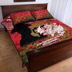 Personalised Dragons Rugby ANZAC Day Quilt Bed Set Last Post Poppy We Will Remember Them