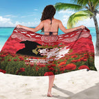 Personalised Dragons Rugby ANZAC Day Sarong Last Post Poppy We Will Remember Them