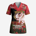 Personalised Dragons Rugby ANZAC Day Scrub Top Last Post Poppy We Will Remember Them