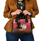 Personalised Dragons Rugby ANZAC Day Shoulder Handbag Last Post Poppy We Will Remember Them