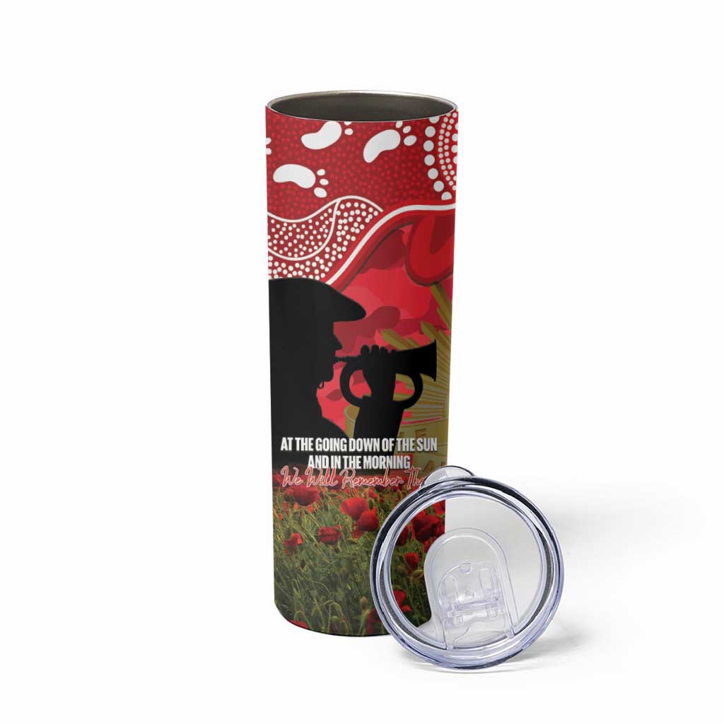 Personalised Dragons Rugby ANZAC Day Skinny Tumbler Last Post Poppy We Will Remember Them