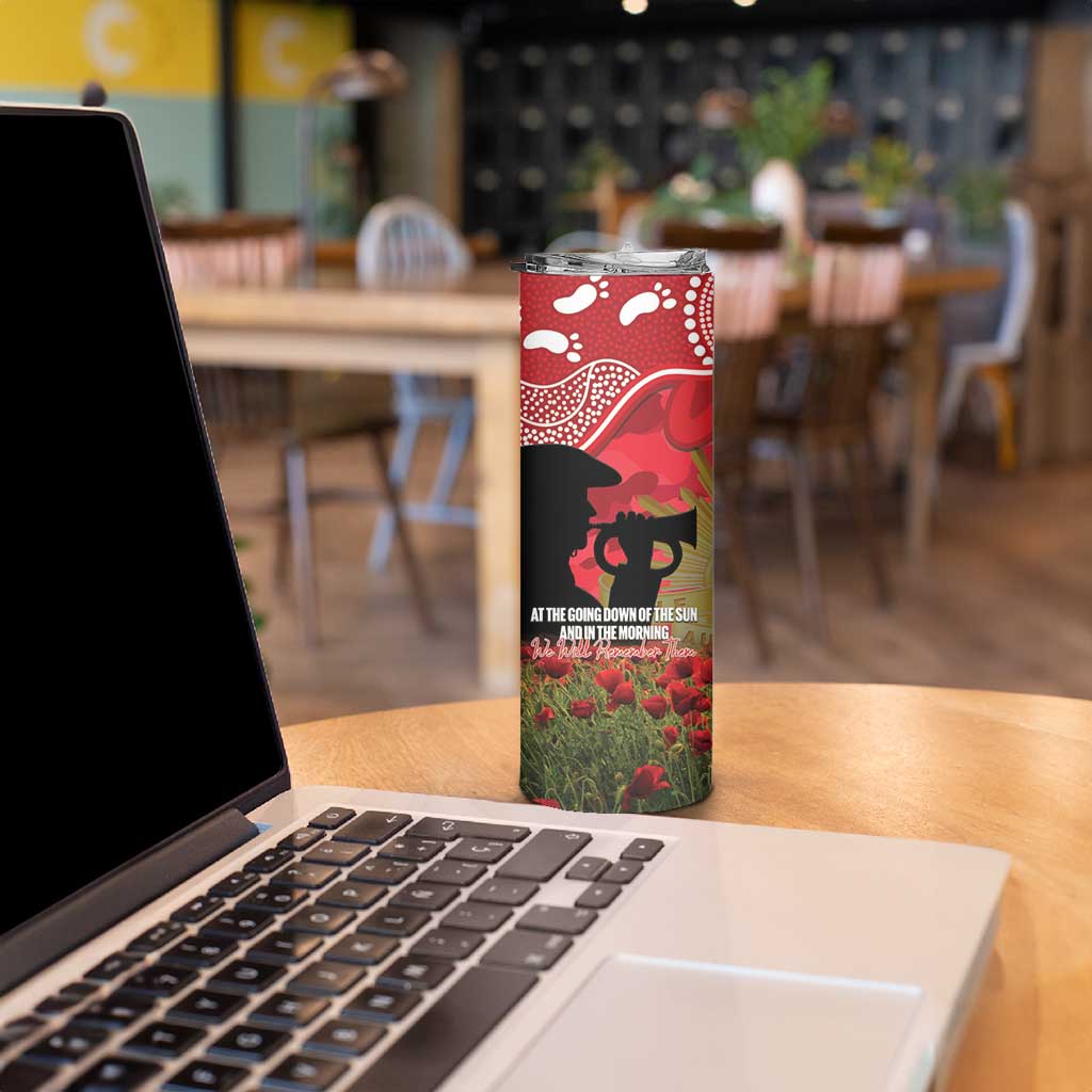 Personalised Dragons Rugby ANZAC Day Skinny Tumbler Last Post Poppy We Will Remember Them