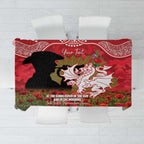 Personalised Dragons Rugby ANZAC Day Tablecloth Last Post Poppy We Will Remember Them