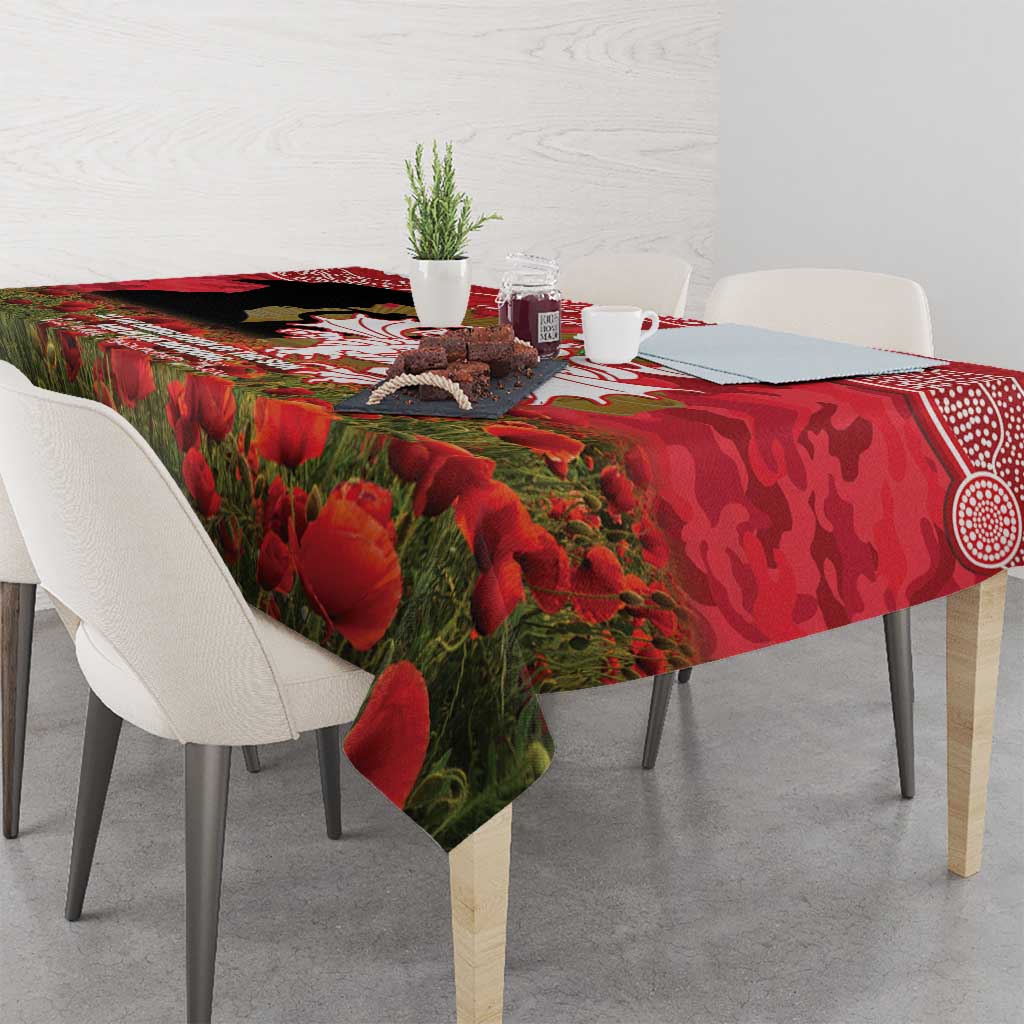 Personalised Dragons Rugby ANZAC Day Tablecloth Last Post Poppy We Will Remember Them