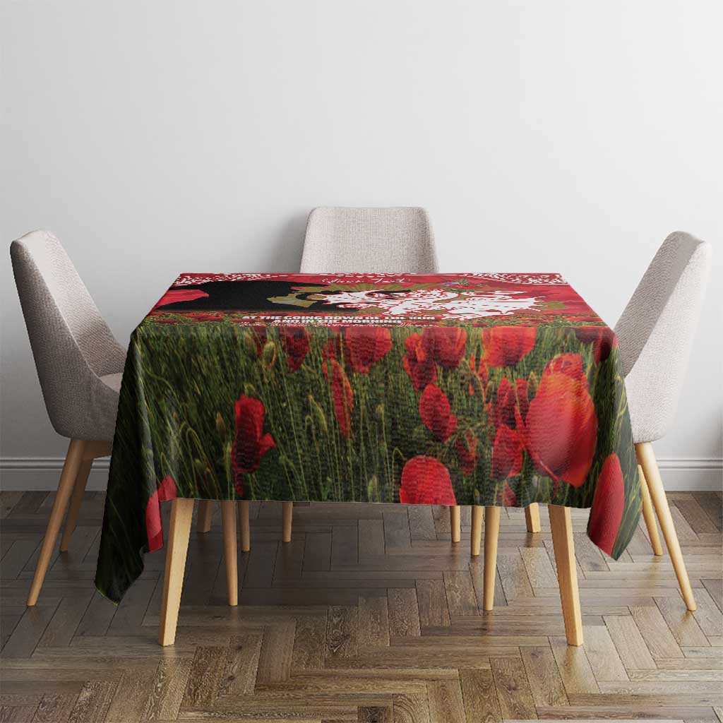 Personalised Dragons Rugby ANZAC Day Tablecloth Last Post Poppy We Will Remember Them