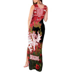 Personalised Dragons Rugby ANZAC Day Tank Maxi Dress Last Post Poppy We Will Remember Them