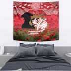 Personalised Dragons Rugby ANZAC Day Tapestry Last Post Poppy We Will Remember Them