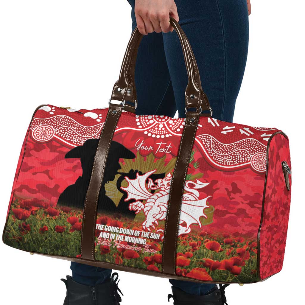 Personalised Dragons Rugby ANZAC Day Travel Bag Last Post Poppy We Will Remember Them