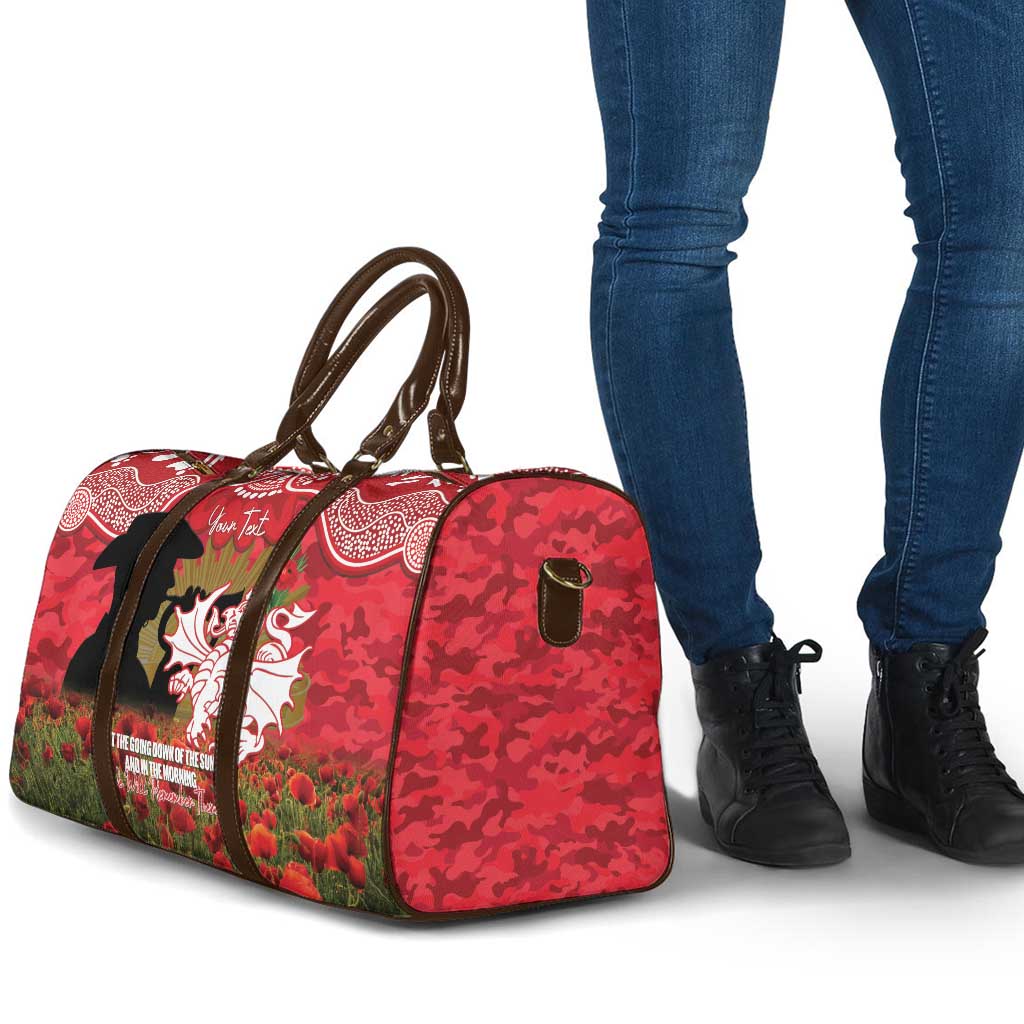 Personalised Dragons Rugby ANZAC Day Travel Bag Last Post Poppy We Will Remember Them