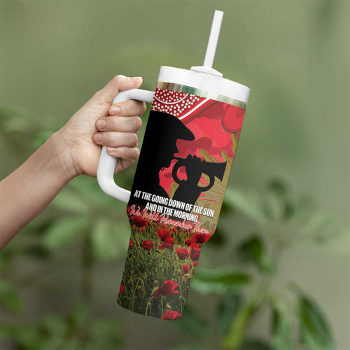 Personalised Dragons Rugby ANZAC Day Tumbler With Handle Last Post Poppy We Will Remember Them