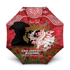 Personalised Dragons Rugby ANZAC Day Umbrella Last Post Poppy We Will Remember Them