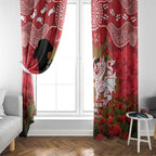 Personalised Dragons Rugby ANZAC Day Window Curtain Last Post Poppy We Will Remember Them