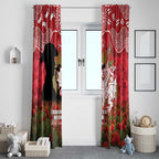 Personalised Dragons Rugby ANZAC Day Window Curtain Last Post Poppy We Will Remember Them