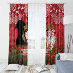 Personalised Dragons Rugby ANZAC Day Window Curtain Last Post Poppy We Will Remember Them