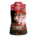 Personalised Dragons Rugby ANZAC Day Women Sleeveless Polo Shirt Last Post Poppy We Will Remember Them