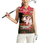 Personalised Dragons Rugby ANZAC Day Women Sleeveless Polo Shirt Last Post Poppy We Will Remember Them