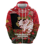 Personalised Dragons Rugby ANZAC Day Zip Hoodie Last Post Poppy We Will Remember Them