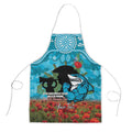 Personalised Sharks Rugby ANZAC Day Apron Last Post Poppy We Will Remember Them