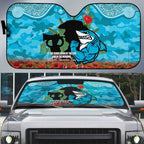 Personalised Sharks Rugby ANZAC Day Auto Sun Shade Last Post Poppy We Will Remember Them