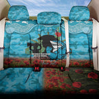 Personalised Sharks Rugby ANZAC Day Back Car Seat Cover Last Post Poppy We Will Remember Them