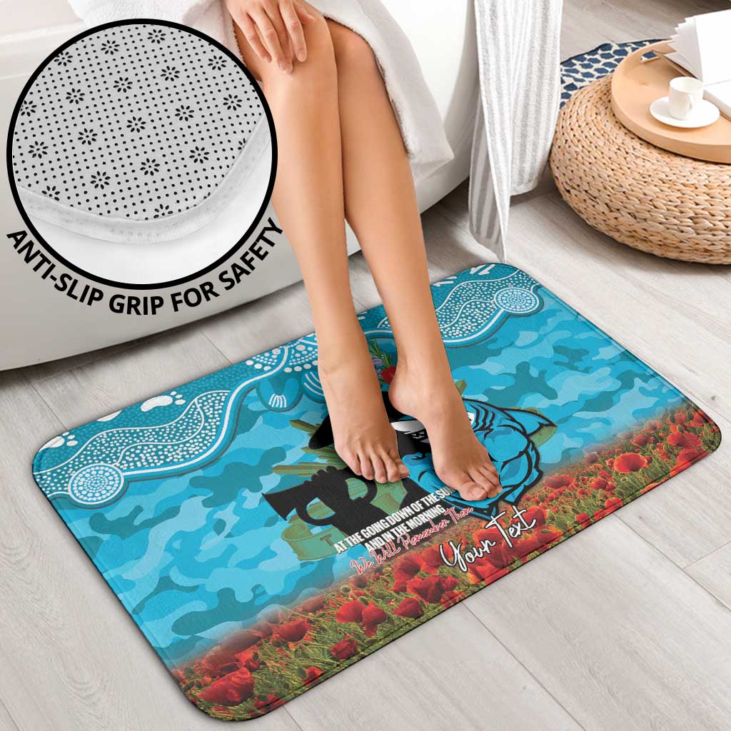 Personalised Sharks Rugby ANZAC Day Bathroom Set Last Post Poppy We Will Remember Them