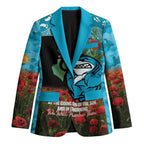 Personalised Sharks Rugby ANZAC Day Blazer Last Post Poppy We Will Remember Them