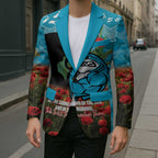 Personalised Sharks Rugby ANZAC Day Blazer Last Post Poppy We Will Remember Them