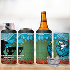 Personalised Sharks Rugby ANZAC Day 4 in 1 Can Cooler Tumbler Last Post Poppy We Will Remember Them