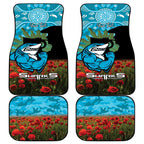 Personalised Sharks Rugby ANZAC Day Car Mats Last Post Poppy We Will Remember Them