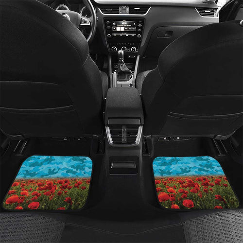 Personalised Sharks Rugby ANZAC Day Car Mats Last Post Poppy We Will Remember Them