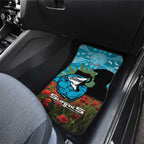 Personalised Sharks Rugby ANZAC Day Car Mats Last Post Poppy We Will Remember Them